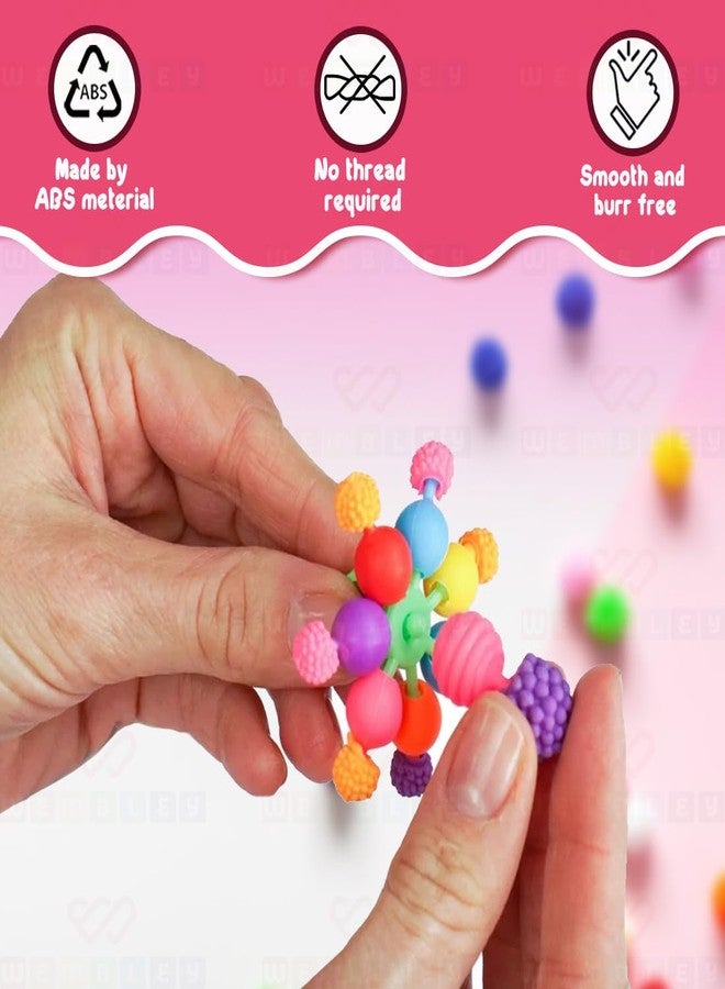 ويمبلي مجموعة ويمبلي بوب بيدز لصنع مجوهرات الأطفال - أساور وقلائد وخواتم - ألوان متعددة - أكثر من 50 خرزة - مجموعة مجوهرات بوب آرت - مثالية كهدية عيد ميلاد - Image 5